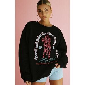 Princess Polly Exclusive Fitness Zone Oversized Organic Cotton Sweatshirt, 4